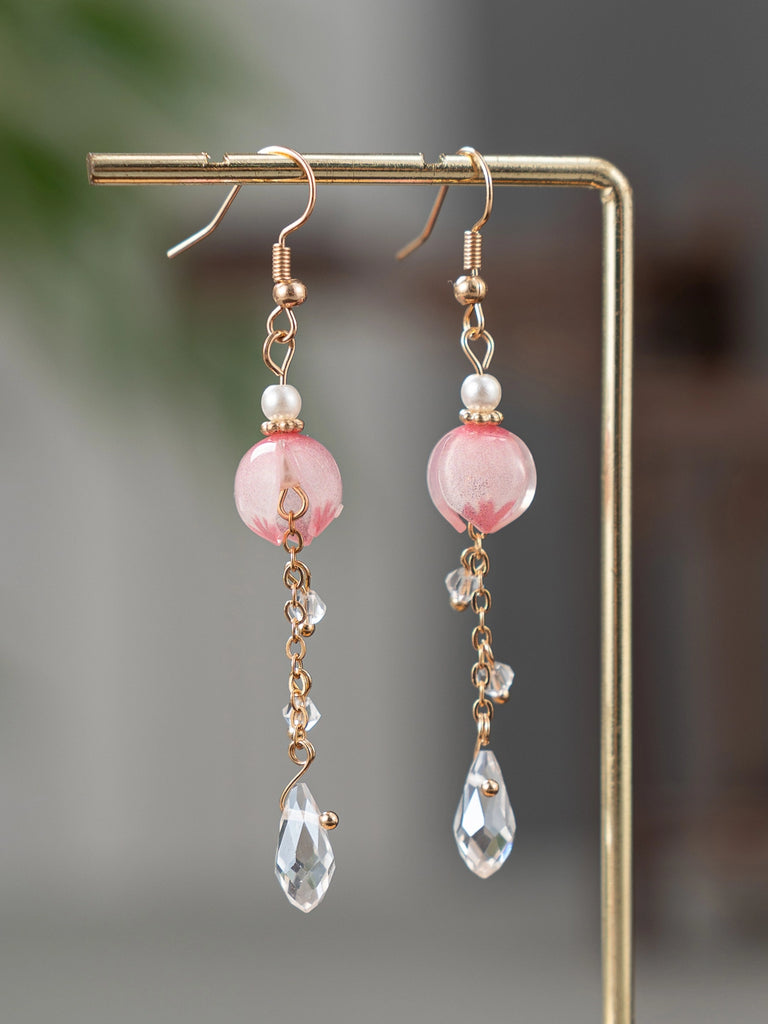 Falling Cherry Blossom Poetry - Hanfu Hair Accessories Set, Romantic Ancient Style Hairpins