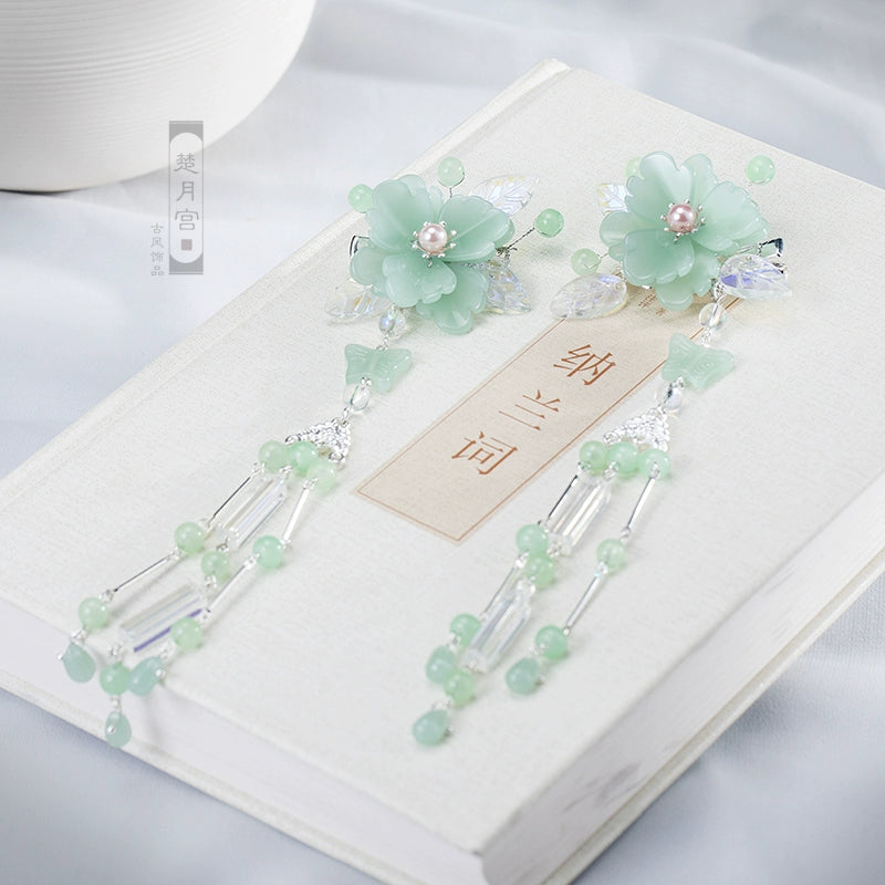 Long Tassels Hair Clips: Serene