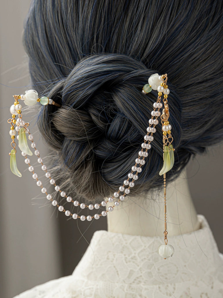 Back Hair Pin: Lily of the Valley