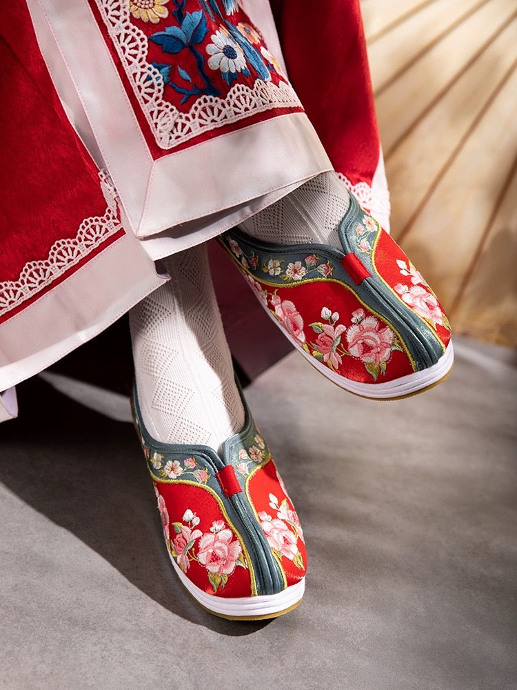 Hanfu Shoes Traditional Chinese Boots Heels for Women Hanfu Story