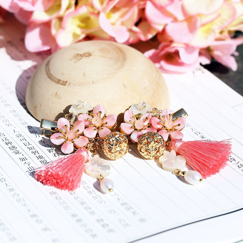 Hair Clips: Peach Blossom