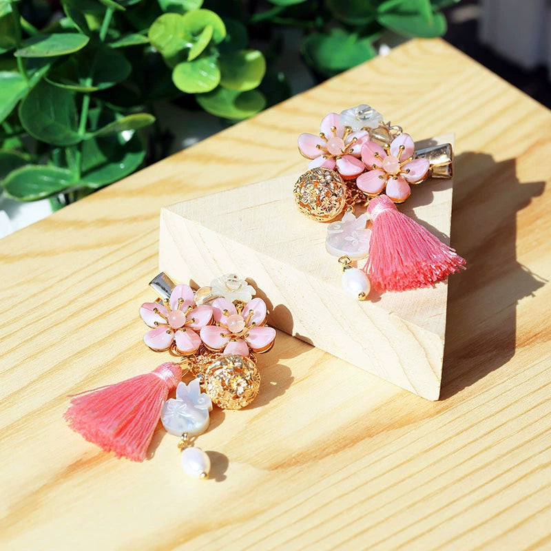 Hair Clips: Peach Blossom