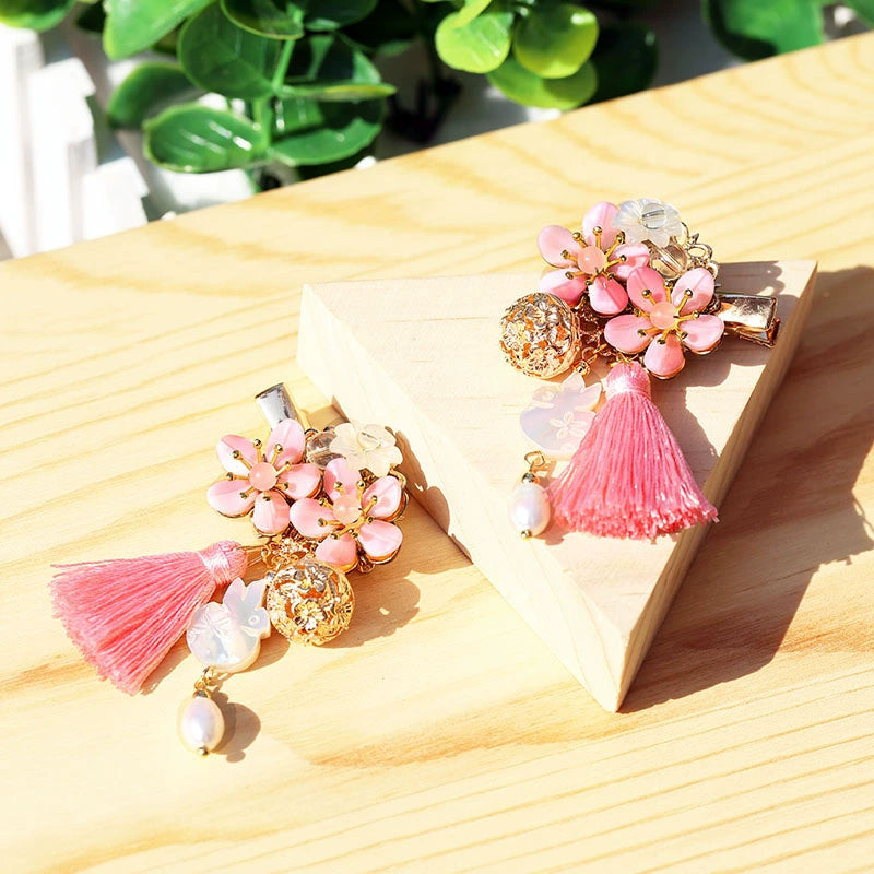 Hair Clips: Peach Blossom