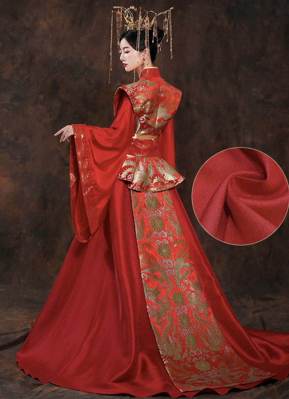 Chinese Traditional Wedding Gowns, Bridal Dress | Hanfu Story