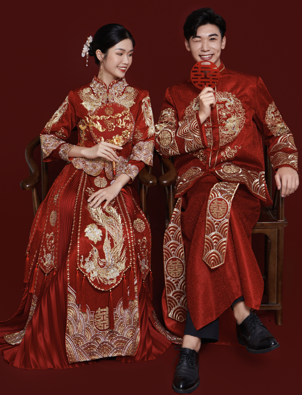 Traditional Chinese Wedding Gown Qun Kua and Xiu He Fu Hanfu Story