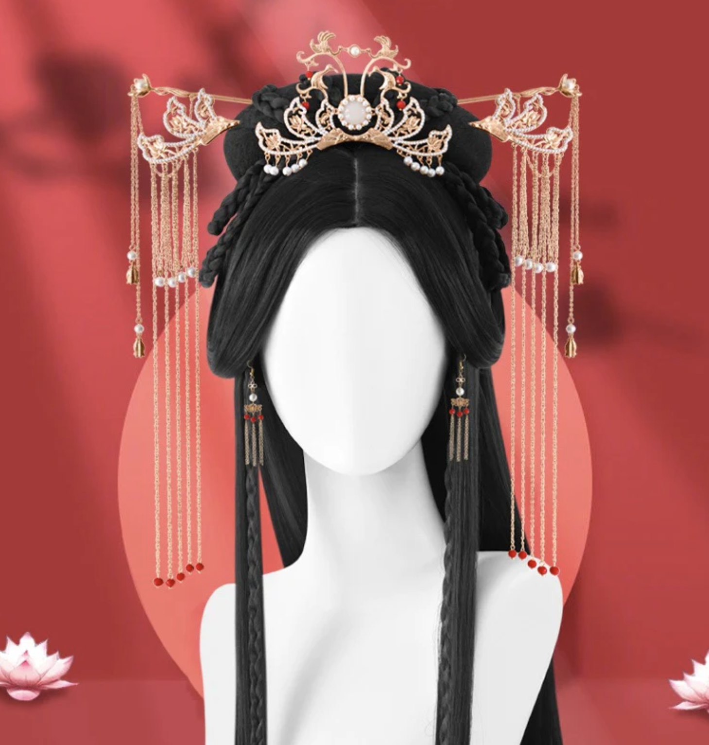 Headband Wig One Made In Song Dynasty Antique Hanfu Novice Handicapped  Party Bun Lazy Styling Ming Ancient Costume Bag | Shopee Philippines